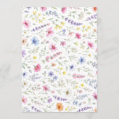 Waterverf Wilde Bloem Menu (Achterkant)