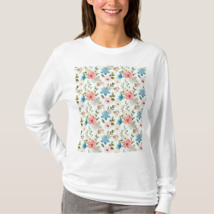 Waterverf Wilde Bloem Motief T-shirt
