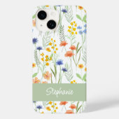 Waterverf Wilde Bloem Naam Case-Mate iPhone Case (Achterkant)