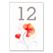 Waterverf wilde bloem sinaasappel trouwtafel numme kaart (Achterkant)