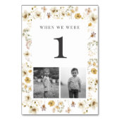 Waterverf Wilde bloem Wedijverleeftijd Kaart (Voorkant)