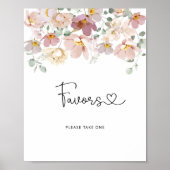 Waterverf wilde bloemen begunstigt Poster (Voorkant)