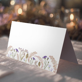 Waterverf wilde bloemen en grassen vallen bruiloft