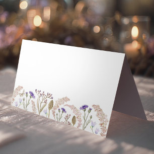 Waterverf wilde bloemen en grassen vallen bruiloft