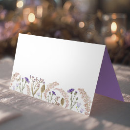 Waterverf wilde bloemen en grassen vallen bruiloft