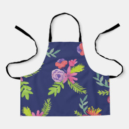 Waterverf Wilde Bloemen Patroon Schort