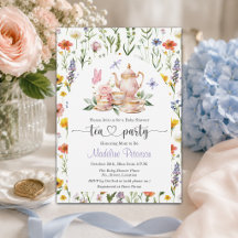  Waterverf Wilde Bloemen Thee Party Baby Shower 
