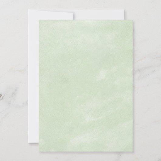 Waterverf wilde bloemen trouwuitnodiging kaart (Achterkant)