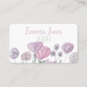 Waterverf Wilde bloemen Visitekaartje (Voorkant)