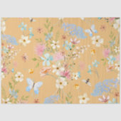 Waterverf wilde bloemen vlinderbloemontbinding tissuepapier (Voorkant)