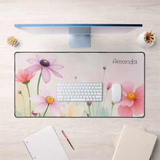 Waterverf Wilde Bloemen Weide Botanische Bloemen Bureaumat