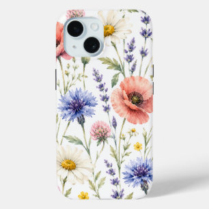 Waterverf Wilde Bloemenweide Bloemig