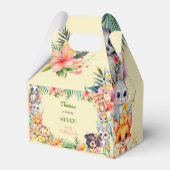 Waterverf Wilde bosdieren kinderen verjaardag Bedankdoosjes (Achterkant)