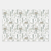 Waterverf wilde dennenpatroon inpakpapier vel (Voorkant 3)