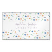 Waterverf Wilde flora Botanische Event Designer Magnetisch Visitekaartje (Voorkant)