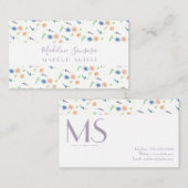 Waterverf Wilde flora Botanische Event Designer Visitekaartje (Voorkant / Achterkant)