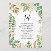 Waterverf Wilde Foliage Wedding Kaart (Voorkant / Achterkant)