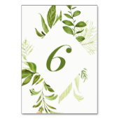 Waterverf Wilde Groene Volage Tabel Nummer 6 Kaart (Voorkant)