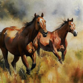 Waterverf Wilde Paarden Galloping Decoupage Tissuepapier