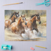 Waterverf wilde paarden tissuepapier (Craft)