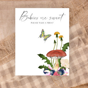 Waterverf wilde paddenstoelen Baby's zijn lief Poster