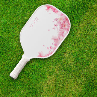 Waterverf wildfloral witte naam pickleball paddle