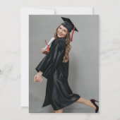 Waterverf Wildflower Afstudeerfeest Kaart (Achterkant)