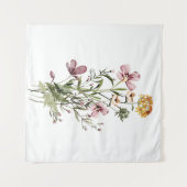 Waterverf Wildflower Boeket #1 Wandkleed (Voorkant (horizontaal))