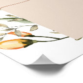 Waterverf Wildflower Boho Baby shower Poster (Hoek)