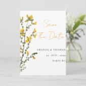 Waterverf Wildflower Boho Save The Date (Staand voorkant)