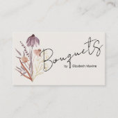 Waterverf Wildflower Boho Visitekaartje (Voorkant)