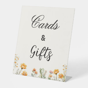 Waterverf Wildflower Boho vrijgezellenfeest teken Reclamebord Met Voetstuk