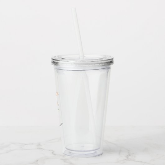 Waterverf Wildflower Bruidsmeisje Initiaal "J" Acryl Drinkbeker (Links)