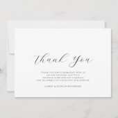 Waterverf wildflower bruiloft flat dank u kaart (Voorkant)