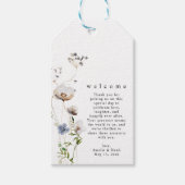 Waterverf Wildflower Bruiloft Welkom Cadeau Label Cadeaulabel (Voorkant)