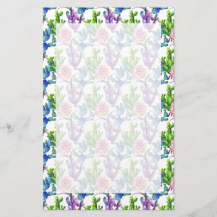 Waterverf Wildflower Cactus Patroon Briefpapier
