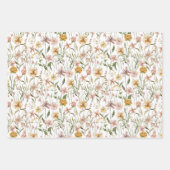 Waterverf Wildflower Meadow Floral Pattern Inpakpapier Vel (Voorkant 3)