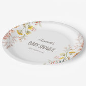 Waterverf Wildflower Meadow Gedroogd Papieren Bordje (Gekanteld)