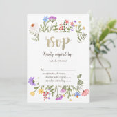 Waterverf Wildflower Meadow Kaart (Staand voorkant)