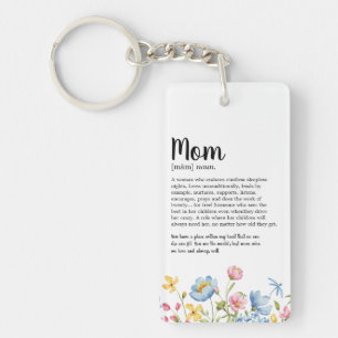 Waterverf Wildflower Mom Definitie Sleutelhanger