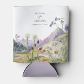 Waterverf Wildflower Mountain bruiloft gunst Blikjeskoeler (Voorkant)