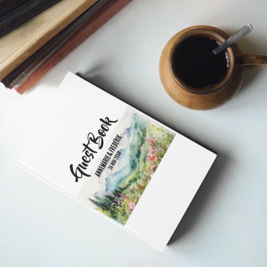 Waterverf Wildflower Mountain Gastenboek