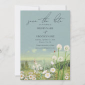 Waterverf Wildflower Mountain Landscape Wedding Save The Date (Voorkant)