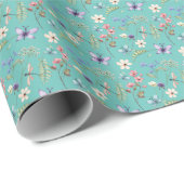 Waterverf Wildflower Pattern Cadeaupapier (Rol Hoek)