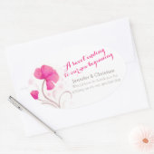 Waterverf wildflower roze bruiloft snoep stickers (Envelop)