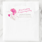 Waterverf wildflower roze bruiloft snoep stickers (Tas)