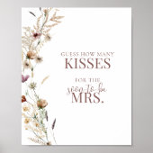 Waterverf Wildflower Shower Hoeveel Kussen Game Poster (Voorkant)