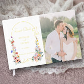 Waterverf Wildflower Spring Summer Arch Wedding Gastenboek