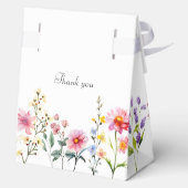 Waterverf Wildflower Spring Summer Wedding Bedankdoosjes (Achterkant)