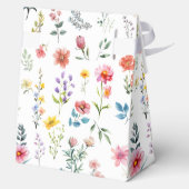 Waterverf Wildflower Spring Summer Wedding Bedankdoosjes (Achterkant)